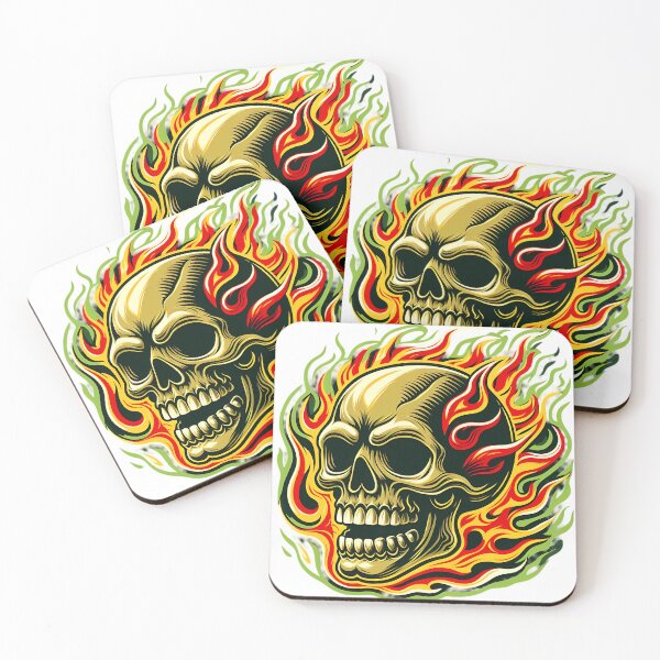 Item preview, fire skull designed and sold by rajdigitalarts.