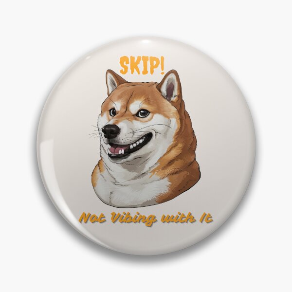 Item preview, skip not vibing with it shiba inu funny brainrot meme designed and sold by digilabs.