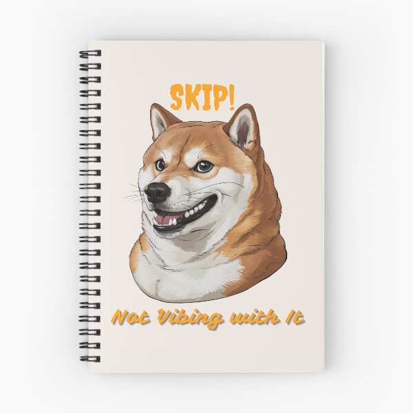 Item preview, skip not vibing with it shiba inu funny brainrot meme designed and sold by digilabs.