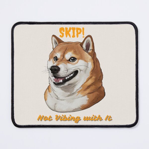 Item preview, skip not vibing with it shiba inu funny brainrot meme designed and sold by digilabs.