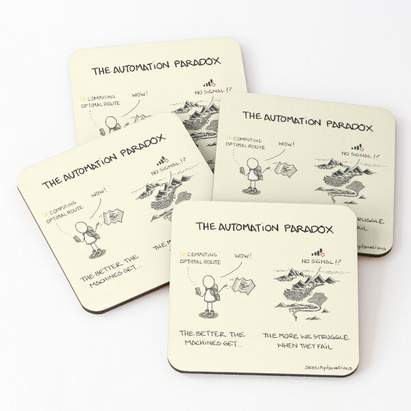Item preview, The automation paradox designed and sold by Sketchplanations.