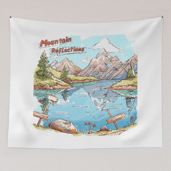 Item preview, Mountain Reflections: Serenity in Nature's Mirror designed and sold by kjon88.