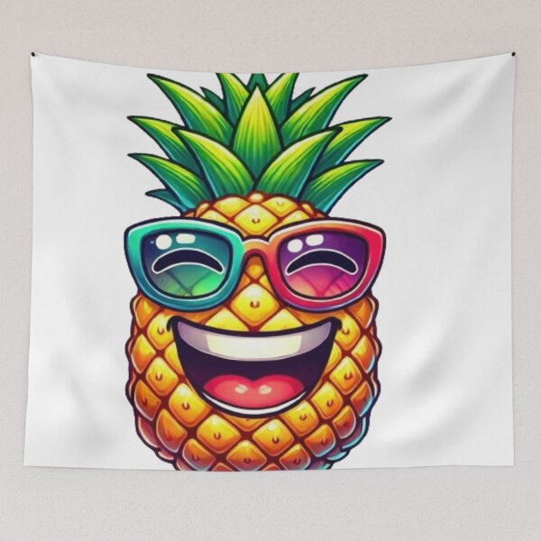 Item preview, Cool Pineapple with Rainbow Sunglasses - Fun Tropical Design designed and sold by NattyGe.