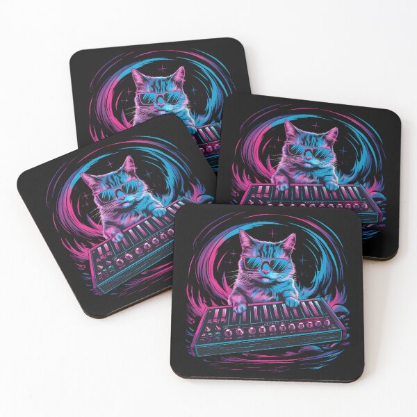 Item preview,  synthesizer cat meow designed and sold by YourOnlyCorner.