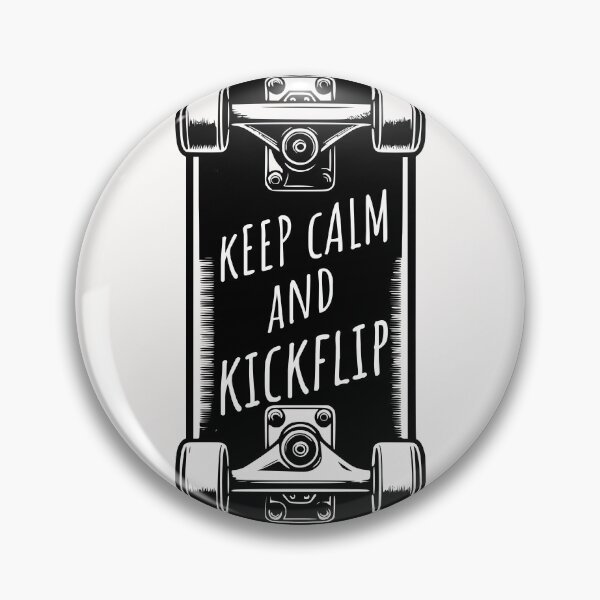 Item preview, Keep Calm and Kickflip Skateboard Quote designed and sold by ZeptepiTrends.