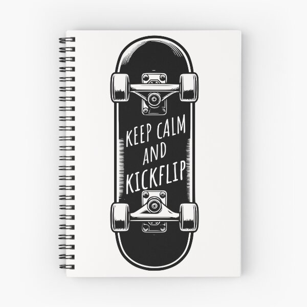 Item preview, Keep Calm and Kickflip Skateboard Quote designed and sold by ZeptepiTrends.