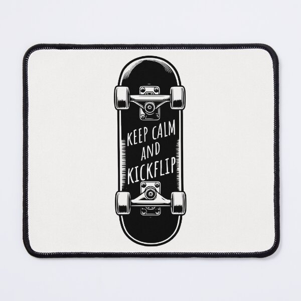 Item preview, Keep Calm and Kickflip Skateboard Quote designed and sold by ZeptepiTrends.