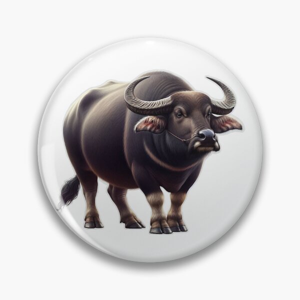 Item preview, Water buffalo on a white background standing in profile designed and sold by Vetagio.