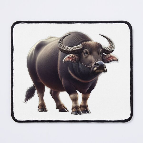 Item preview, Water buffalo on a white background standing in profile designed and sold by Vetagio.