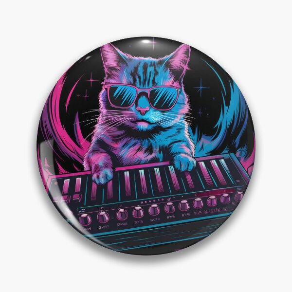 Item preview,  synthesizer cat meow designed and sold by YourOnlyCorner.