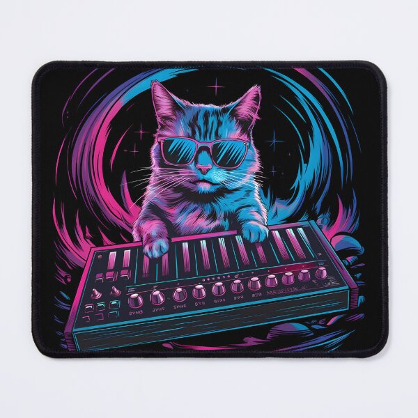 Item preview, synthesizer cat meow designed and sold by YourOnlyCorner.