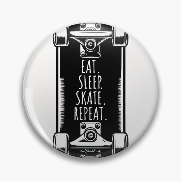 Item preview, Eat Sleep Skate Repeat Skateboard Quote designed and sold by ZeptepiTrends.