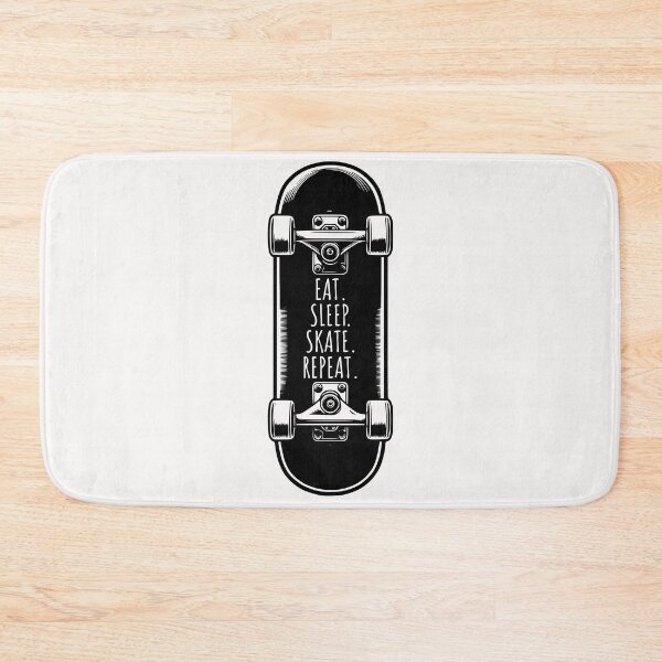 Item preview, Eat Sleep Skate Repeat Skateboard Quote designed and sold by ZeptepiTrends.