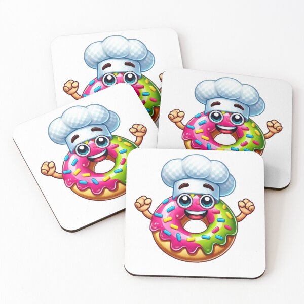 Item preview, Happy Chef Donut with Colorful Sprinkles - Fun Food Art designed and sold by NattyGe.