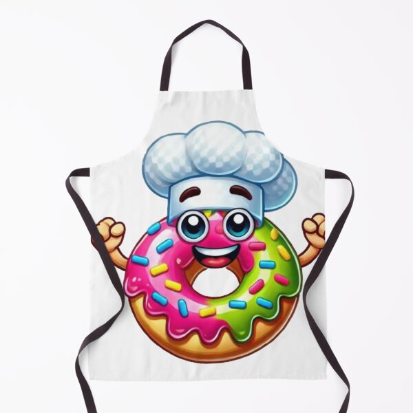 Item preview, Happy Chef Donut with Colorful Sprinkles - Fun Food Art designed and sold by NattyGe.