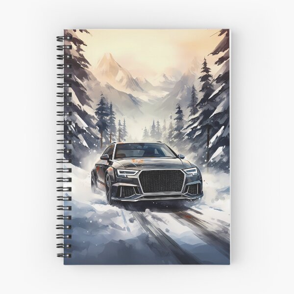 Aperçu de l'œuvre Audi RS3 à la conquête des montagnes enneigées créée et vendue par RevUpDesign.
