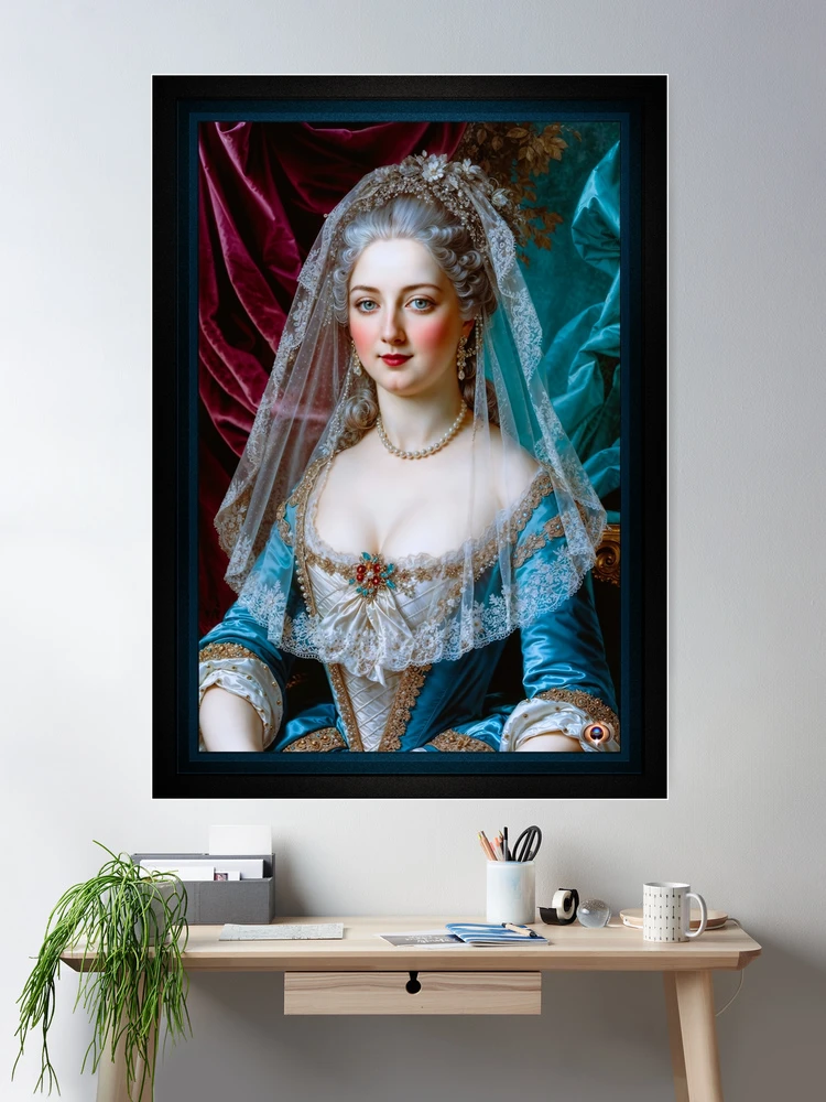 Contessa Illianna D'Torri As The Lady With The Veil AI Concept Art by Xzendor7 - A Classical Beauty 2 Contessa Illianna D'Torri As The Lady With The Veil Captiviating AI Concept Art by Xzendor7 Wall Decor Poster Art Print