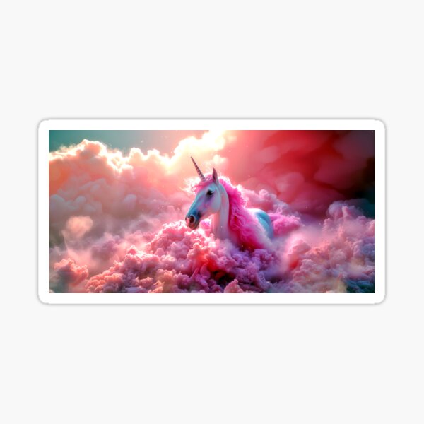 Item preview, Beautiful unicorn immersed with a pink cloud designed and sold by Richenda.