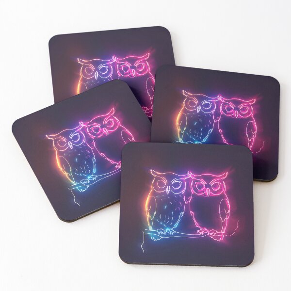 Item preview, "Neon Night Owls" designed and sold by Art-Vortex-fr.