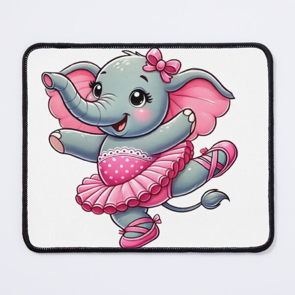 Item preview, Adorable Ballerina Elephant in Pink Tutu - Cute Dance Design designed and sold by NattyGe.