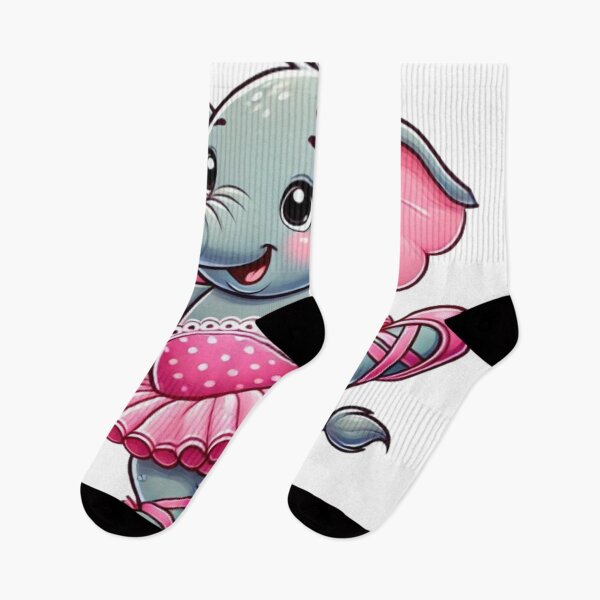 Item preview, Adorable Ballerina Elephant in Pink Tutu - Cute Dance Design designed and sold by NattyGe.