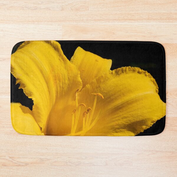Item preview, Yellow day lily flower blooming on black designed and sold by KRFNatureGifts.