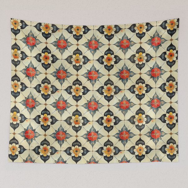 Item preview, FLOWER CHILD Retro Linoleum designed and sold by Frenchifique.