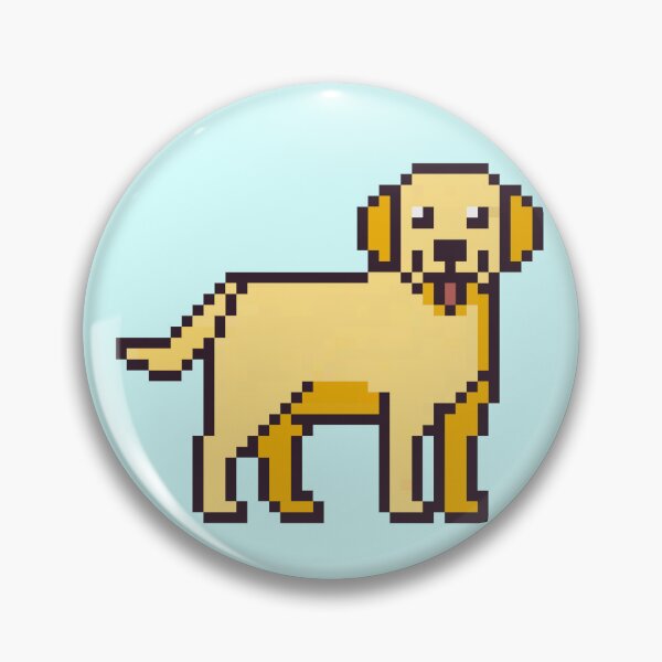 Item preview, Pixel Art Golden Retriever Sticker designed and sold by uxcomshop.