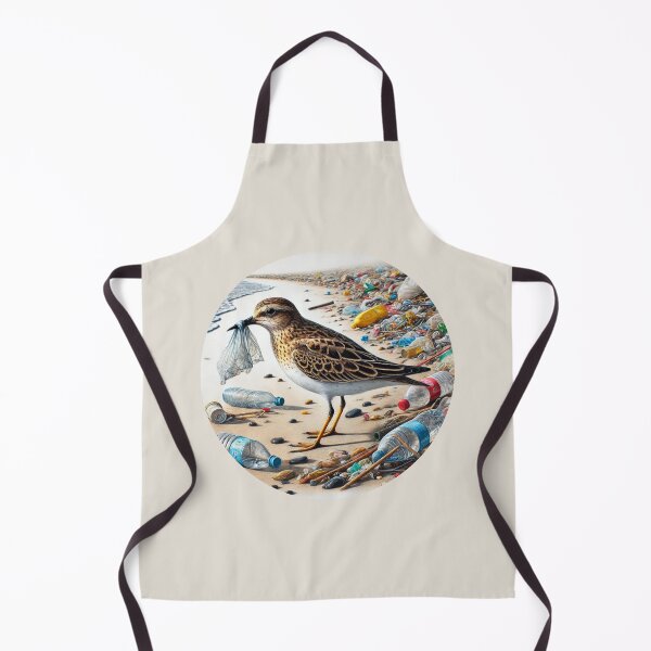 Item preview, Polluted beach Bird in plastic waste Environmental protection Animal welfare Climate change designed and sold by Annika Shurafa.