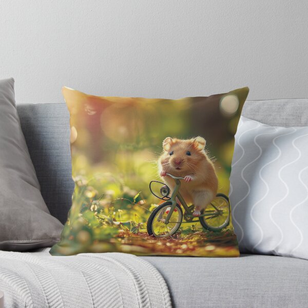 Item preview, Cute hamster on a bicycle in nature designed and sold by cutepid.