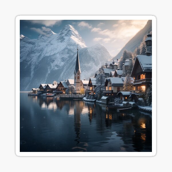 Item preview, Snowy Hallstatt, Austria designed and sold by Rtymer.