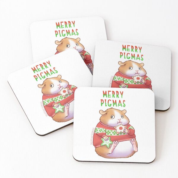 Item preview, Merry Christmas with Guinea Pigs designed and sold by RollmopsFight.
