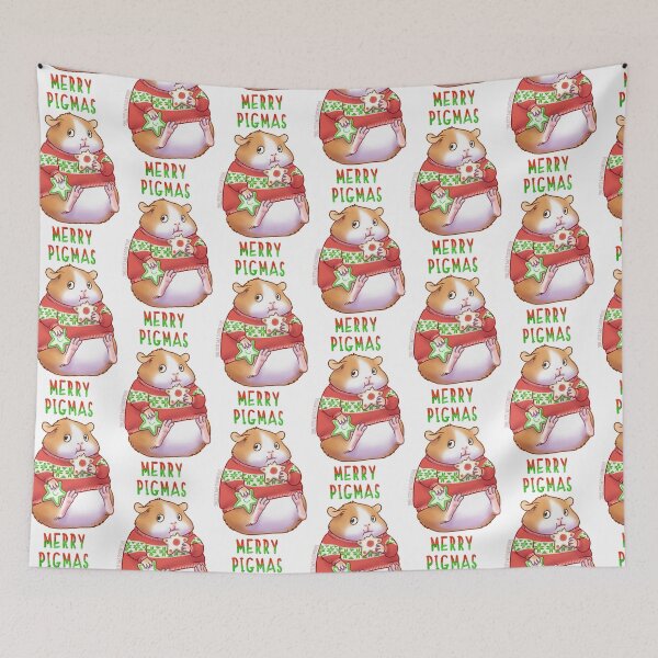 Item preview, Merry Christmas with Guinea Pigs designed and sold by RollmopsFight.