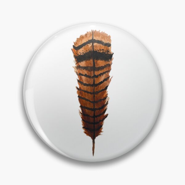 Item preview, Watercolor turkey feather painting designed and sold by ArtsyForage.