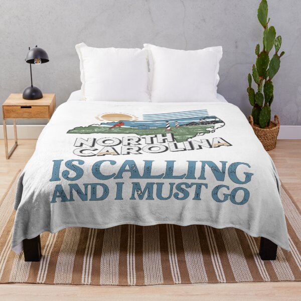 Item preview, Travel quote North Carolina is calling and I must go: Vintage travel poster from North Carolina – Minimal retro adventure on the Atlantic coast designed and sold by pod24.