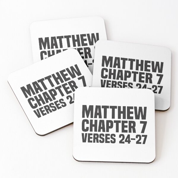 Item preview, Matthew Chapter 7 Verse 24-27 - Bible Quote designed and sold by Vector-Artist.