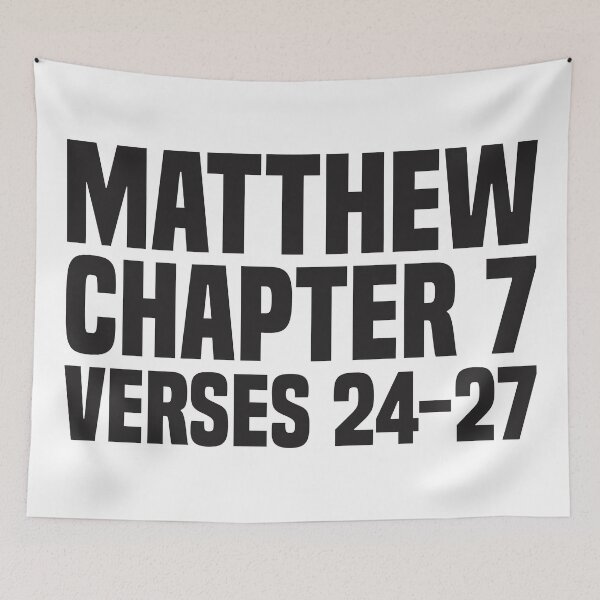 Item preview, Matthew Chapter 7 Verse 24-27 - Bible Quote designed and sold by Vector-Artist.