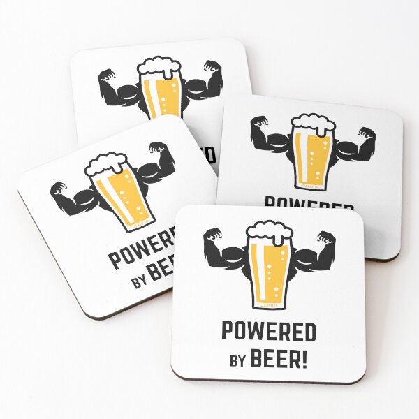 Artikelvorschau, Powered By Beer! (Bier / Biertrinker / L 2C) entworfen und verkauft von Roderix.