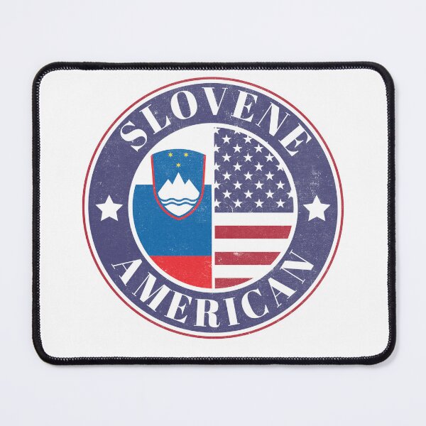 Item preview, Proud Slovene-American Badge - Slovenia Flag designed and sold by chrisrivait.