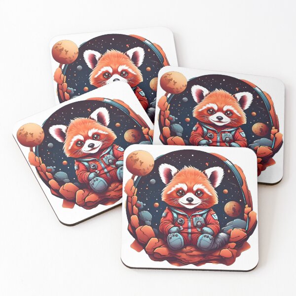 Item preview, cute red panda alien in space designed and sold by Karaz's Animal Kingdom.