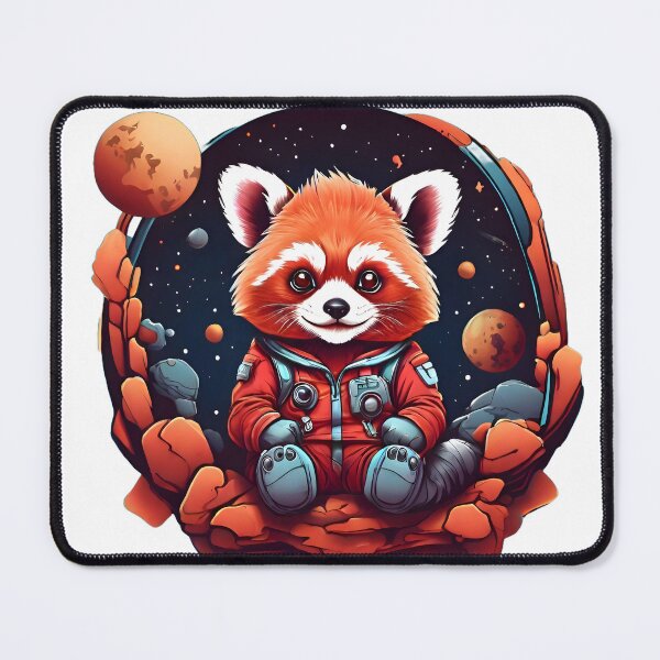 Item preview, cute red panda alien in space designed and sold by Karaz's Animal Kingdom.