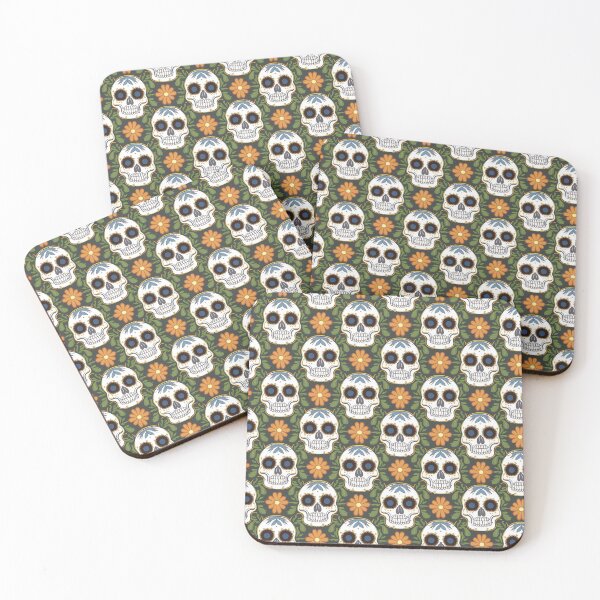 Item preview, A Flowery Skull Pattern designed and sold by swahiliStickers.