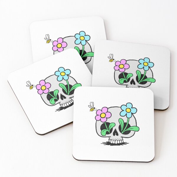 Item preview, flower skull designed and sold by saacstix.