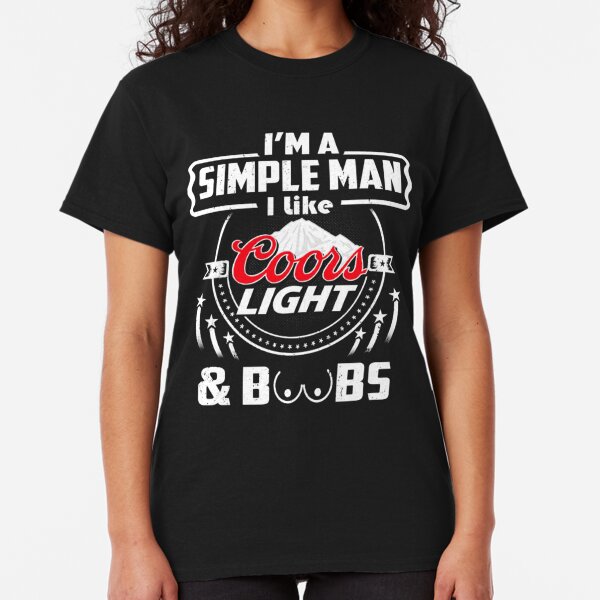 Coors Light Beer T-Shirt Design Personnalisé porté étiquette Motif Horloge