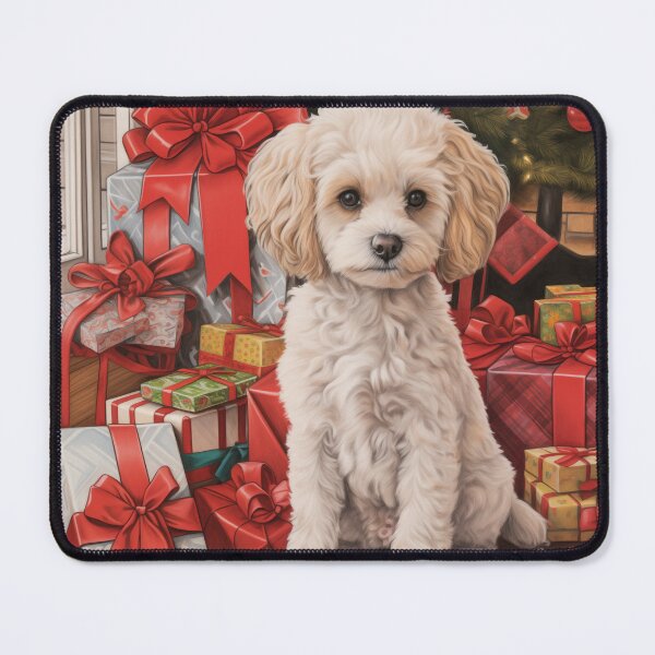 Item preview, Bolognese Dog at Christmas designed and sold by Samuelsboro.
