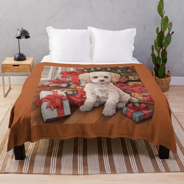 Item preview, Bolognese Dog at Christmas designed and sold by Samuelsboro.