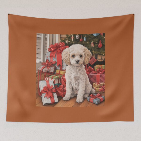 Item preview, Bolognese Dog at Christmas designed and sold by Samuelsboro.