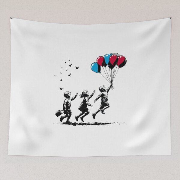 Item preview, Banksy Girl with Balloons designed and sold by devonclemon.