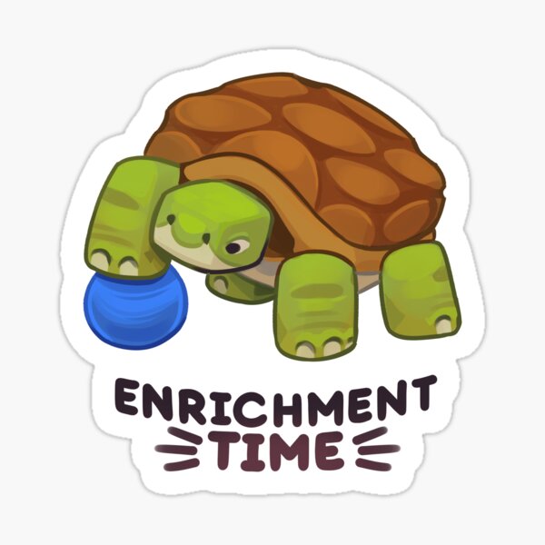 Vista previa del artículo con la obra «Tortuga del tiempo de enriquecimiento», diseñado y vendido por StarfishInc.