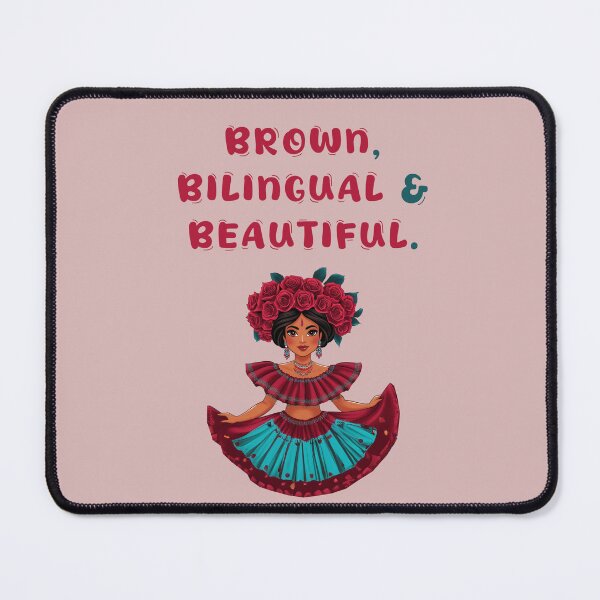 Item preview, Brown bilingual and beautiful. positive self love quotes designed and sold by La Loca.